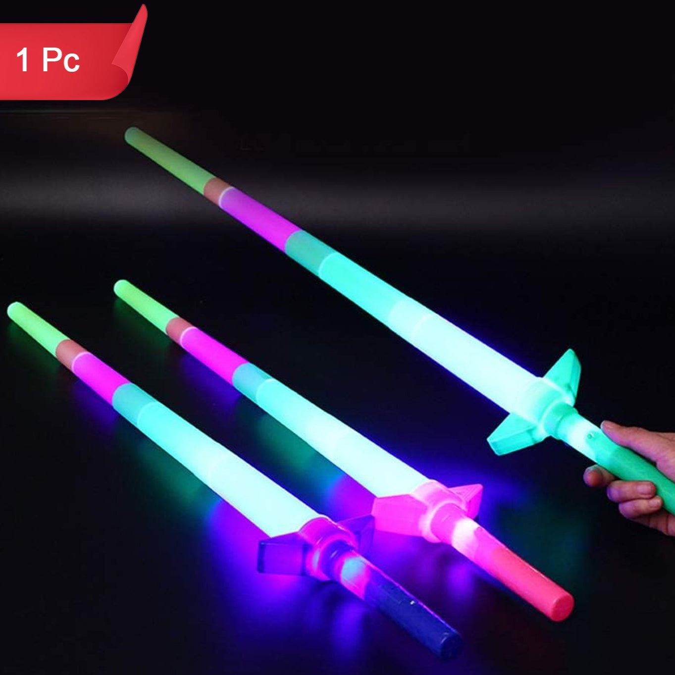 Sword With Led Lights Glow In The Dark Flashing Sword - Happy Price - Image 1
