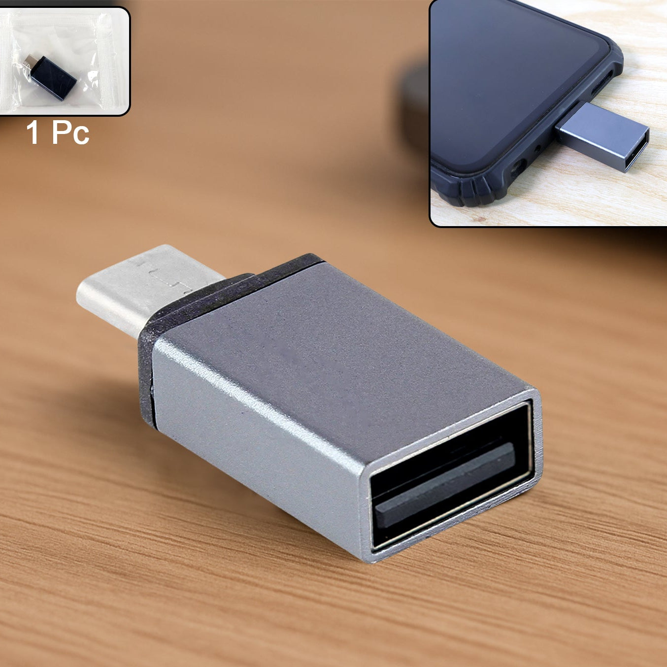 USB-C OTG Adapter for Pen Drives & Card Readers - 1 Pc - Happy Price - Image 1