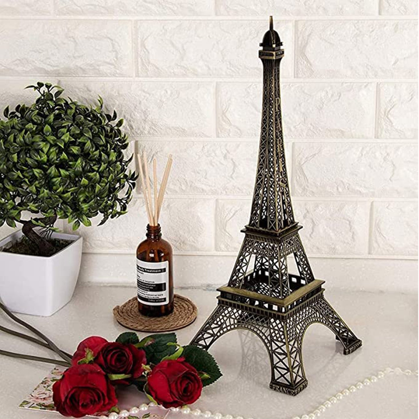Antique Finish 3d Metal Paris Eiffel Tower Metal Craft Famous Landmark Building Metal Statue Cabinet Office Gifts Decorative Showpiece. - Happy Price - Image 7