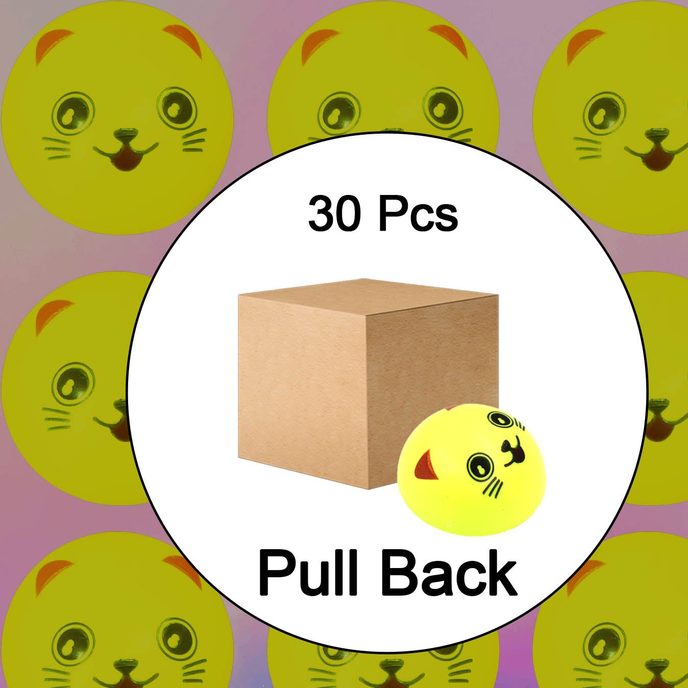 30pcs Pull Back Smiley Toy - Happy Price - Image 1