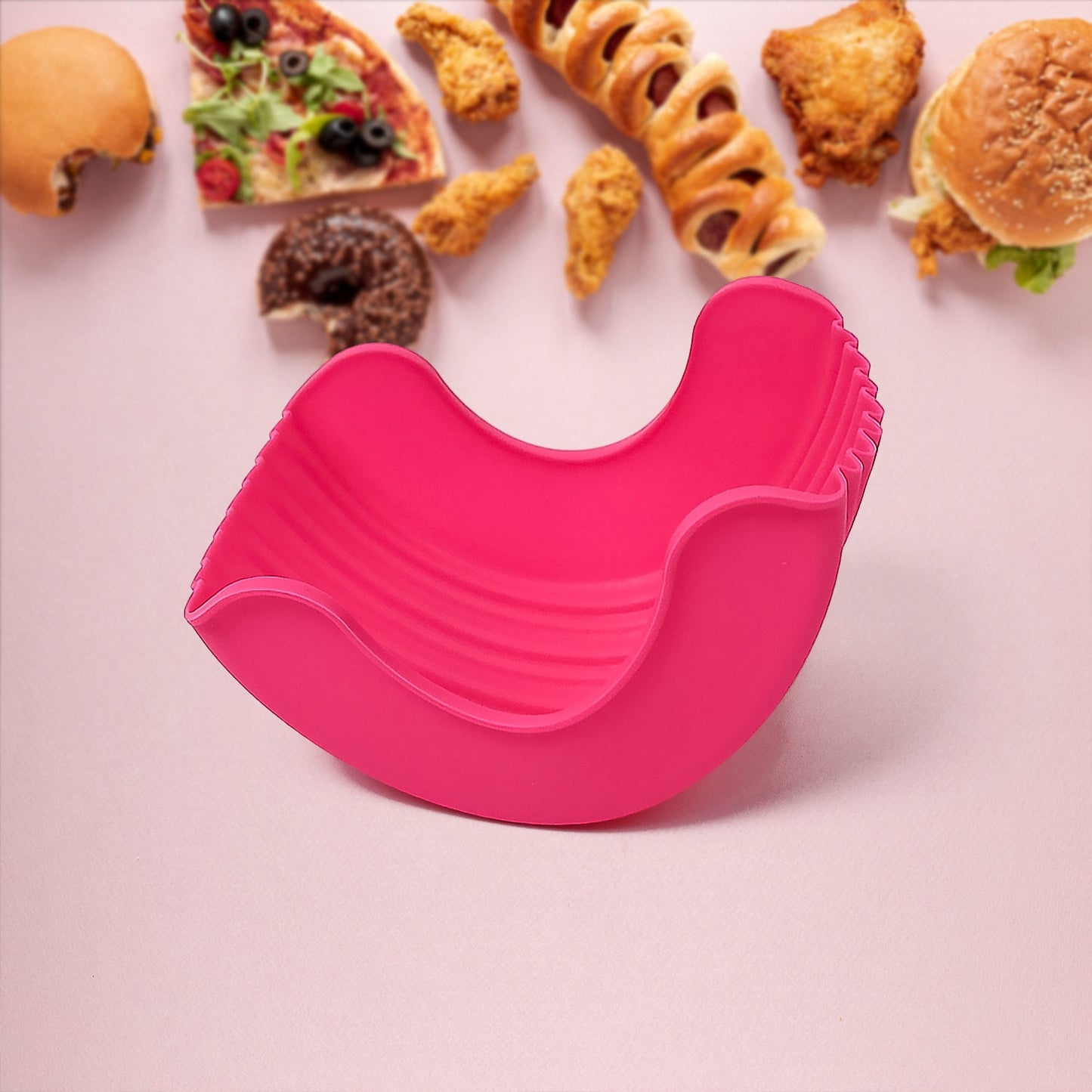 Silicone Burger Holder Snack Holder Reusable Burger Holder - Happy Price - Image 2
