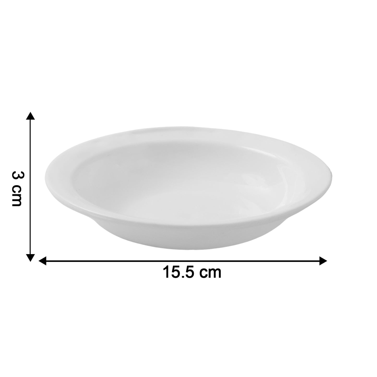 Premium Deep Round Serving Bowl (1 Pc) - White, Heat Resistant Tableware - Happy Price - Image 5