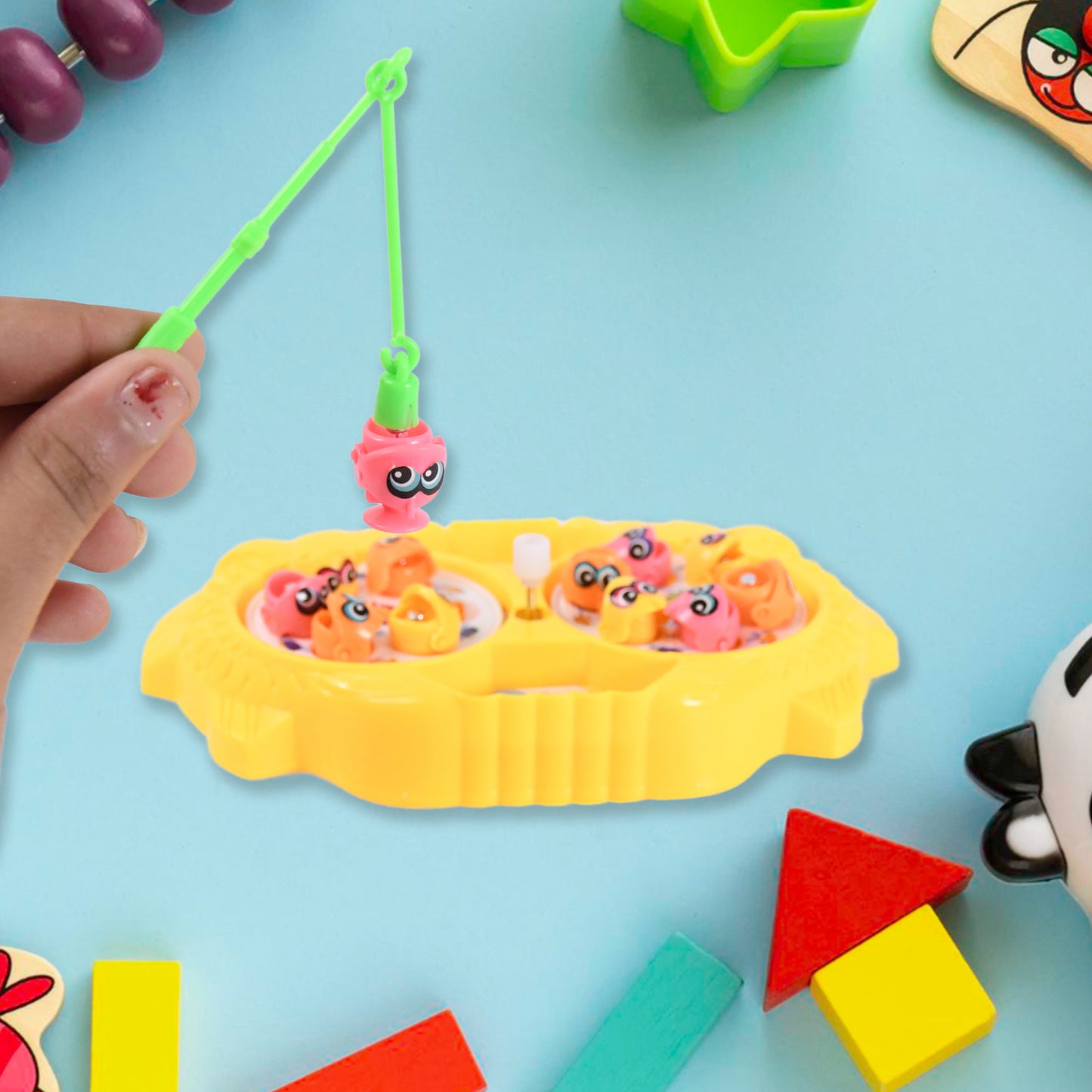 Fishing Game For Kids Include 12 Pieces Fishes And 2 Fishing Rod (1 Set) - Happy Price - Image 5