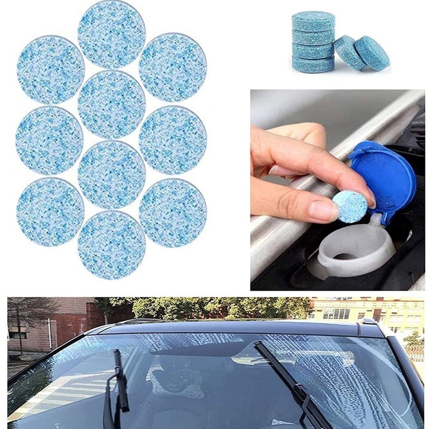 10 Pc Car Windshield Cleaning Tablets - Water Repellent Formula for Clear Visibility - Great Price - Image 6
