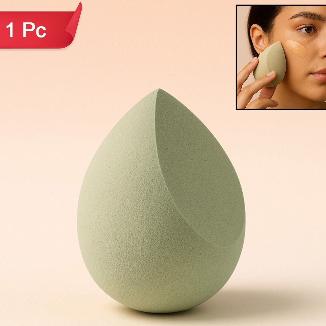 Multicolor Makeup Blending Sponge - 1 Pc for Flawless Foundation Application - Happy Price - Image 1
