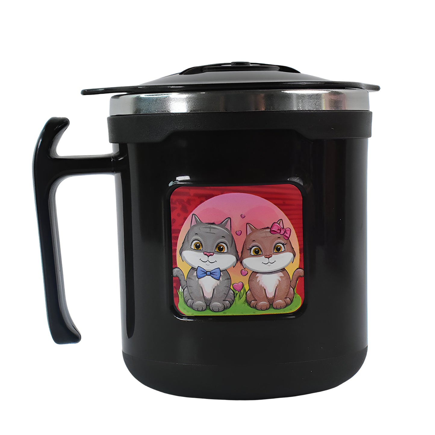 1 Pc Apex Cat Mug 250 Ml Stainless Steel Insulated Inner With Cute Cat Print - Happy Price - Image 4