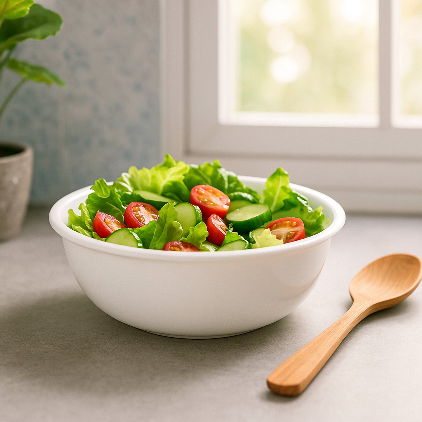 6 Inch White Plastic Serving Bowl - Deep Round Design (1 Pc) - Happy Price - Image 4