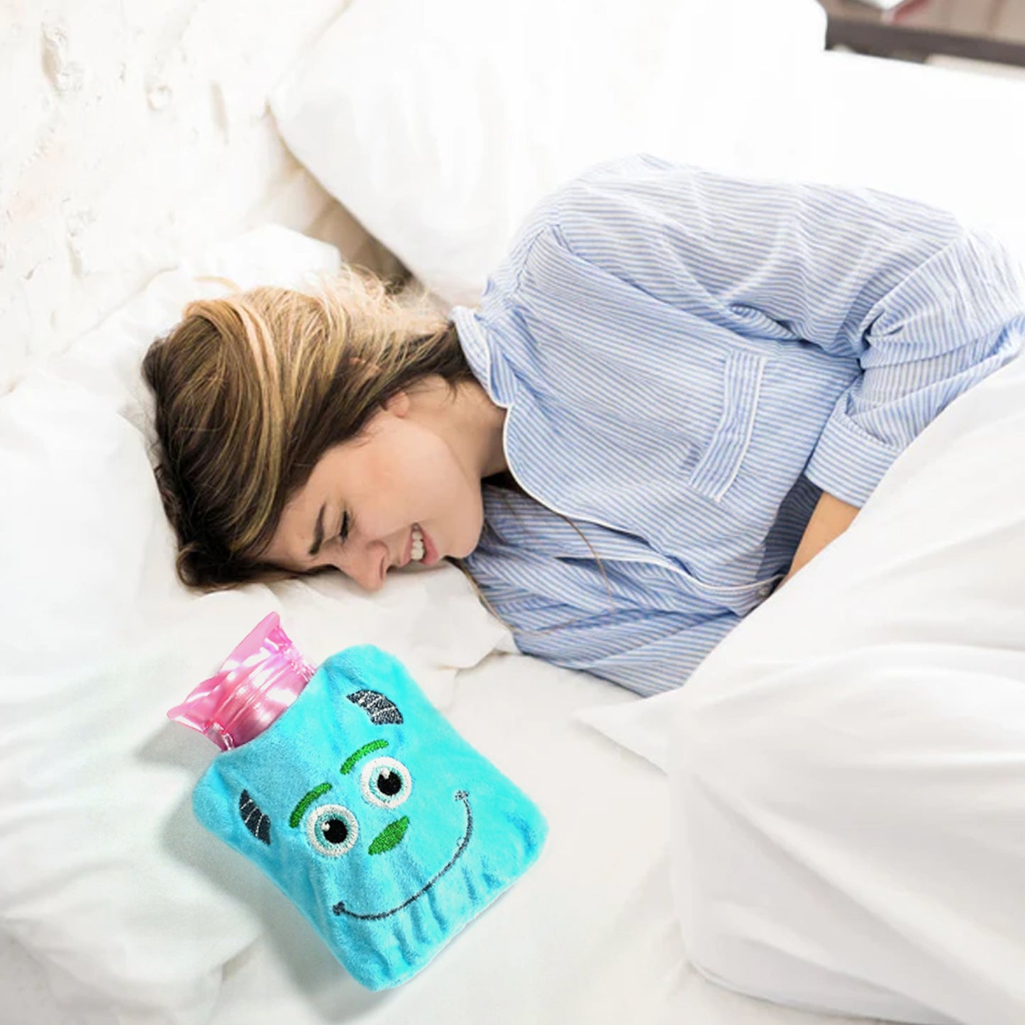 Small Hot Water Bag with Soft Cover for Targeted Pain Relief - Happy Price - Image 2