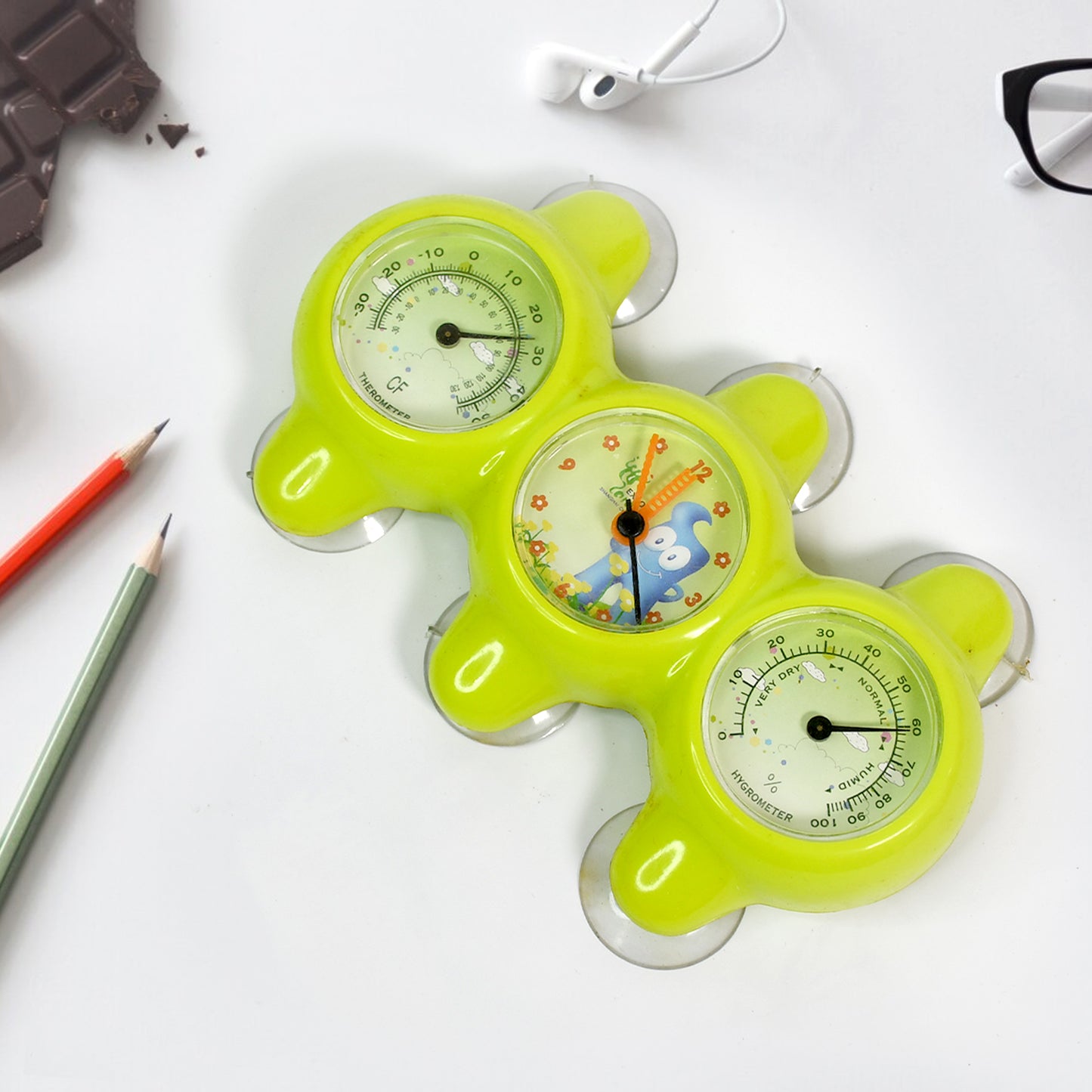 Plastic 3 In 1 Precision Desktop Clock (1 Pc) - Happy Price - Image 3