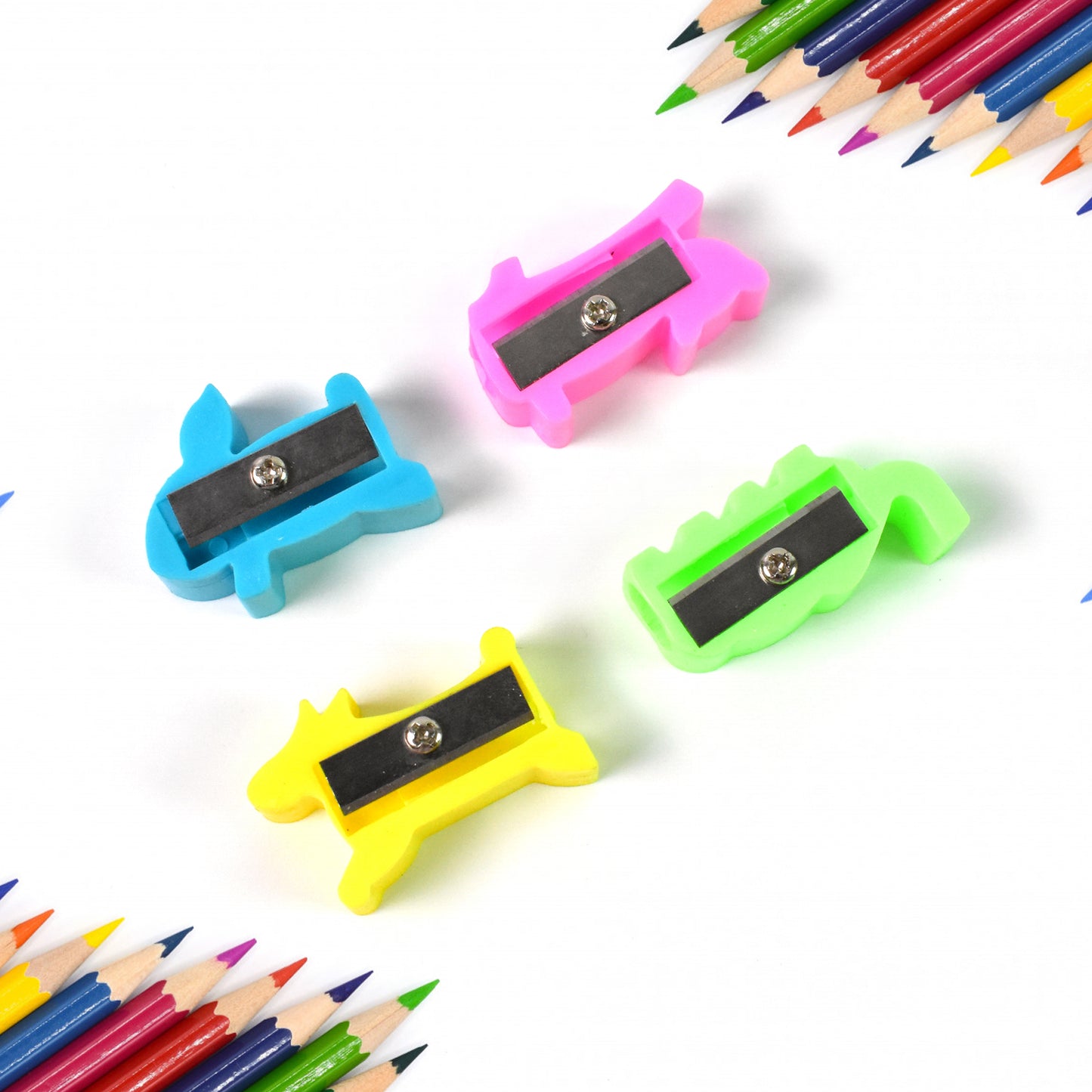 Plastic Small Cute Pencil Sharpener (1 Pc Mix Design Color) - Happy Price - Image 2