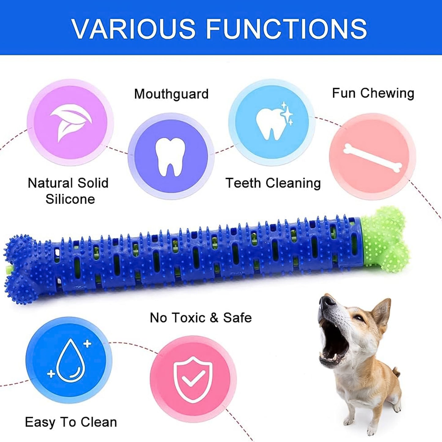Dog Tooth Brush Puppy Chew Toothbrush Stick Teeth Cleaning Dental Toys (1 Pc) - Happy Price - Image 6