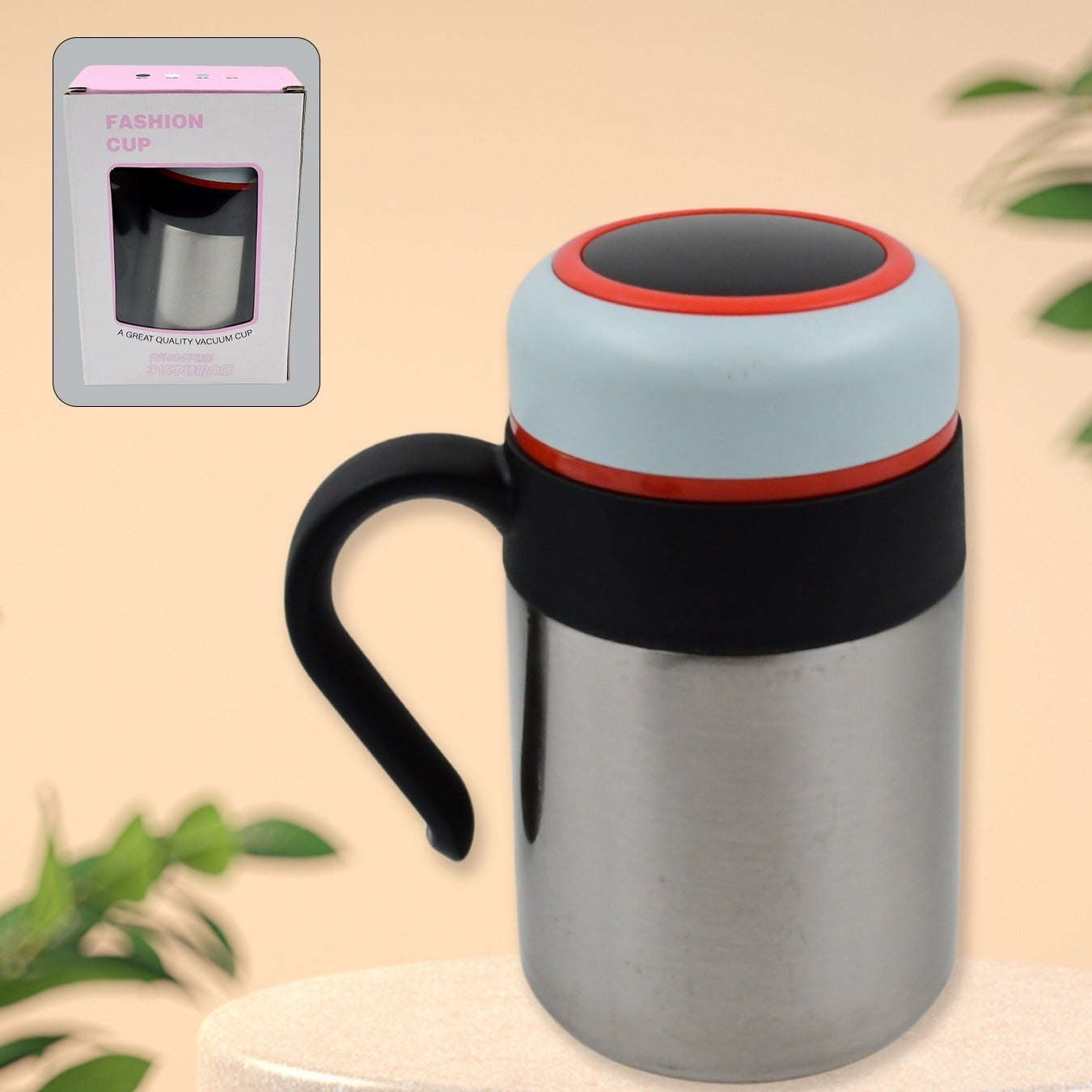 Stainless Steel Mug Bottle Vacuum Insulated Cup With Handle Small Cup (420 Ml) - Happy Price - Image 1