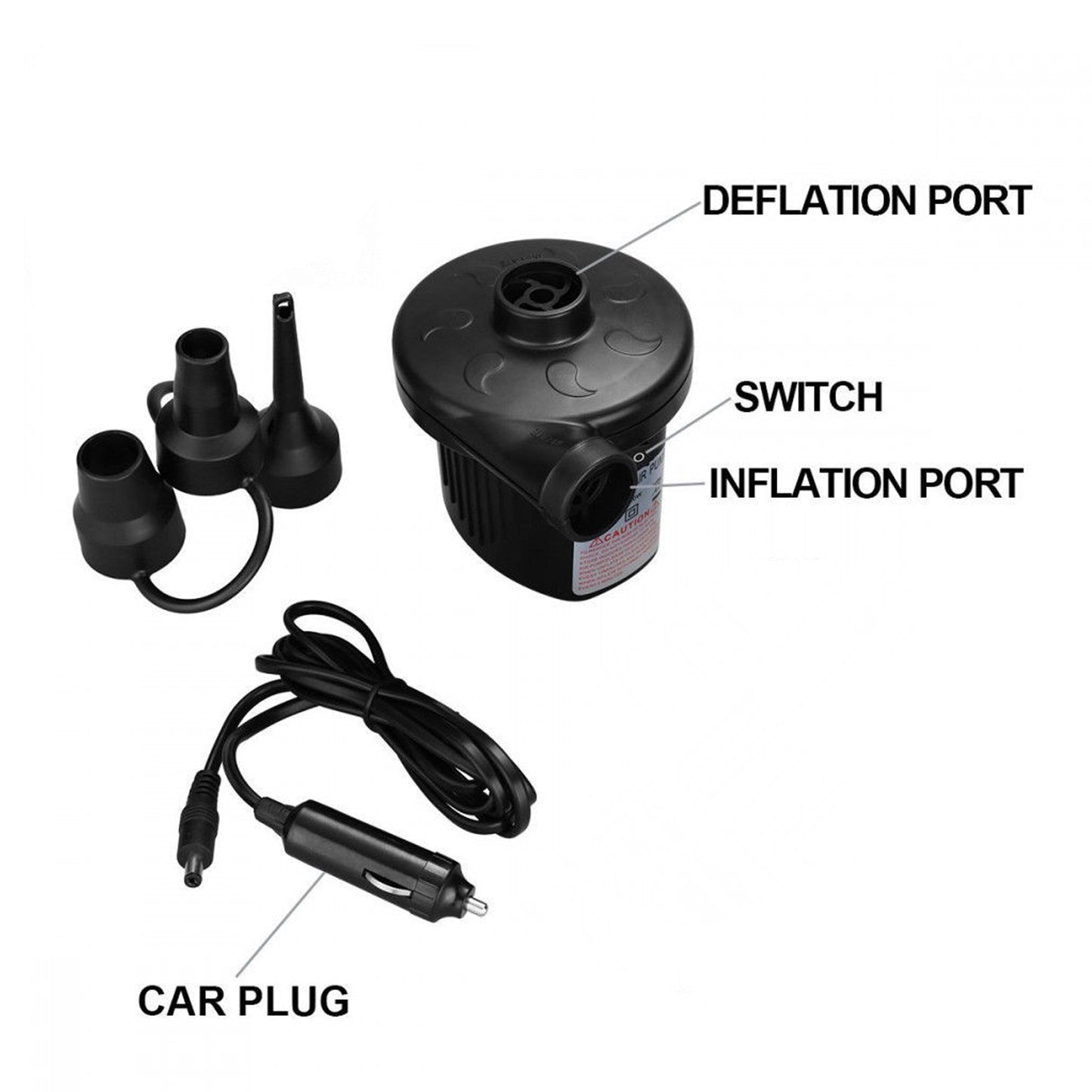 a Multi-purpose Electric Air Pump Without Valve Adaptors For Quickly Inflatesdeflates Sofa Bed Swimming Pool Tubes Toys Air Bags - Happy Price - Image 5