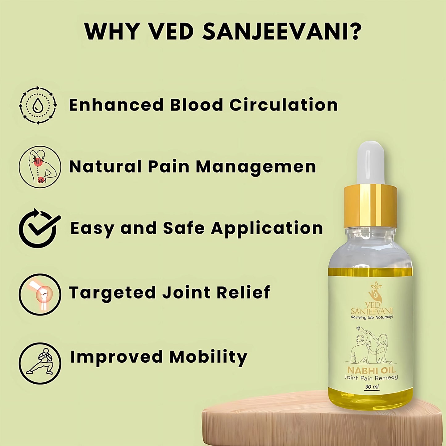 Ved Sanjeevani Nabhi Oil For Joint Pain Relief (30ml 1 Pc) - Happy Price - Image 4