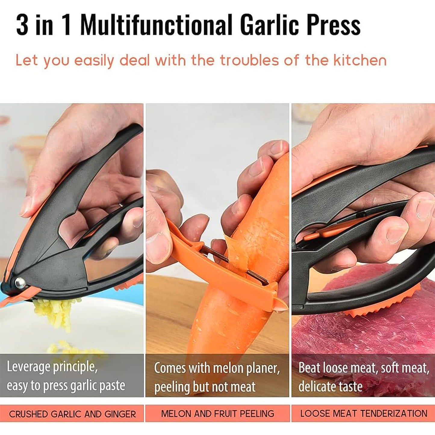 Multifunctional Garlic Press Garlic Mincing Crushing Tool (1 Pc) - Happy Price - Image 3