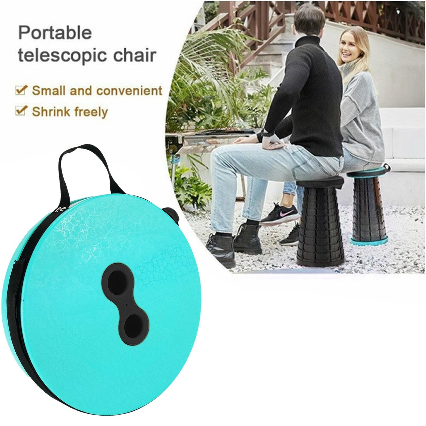 Foldable Height Adjusting Stool Space Saving Telescopic Stool - Happy Price - Image 5