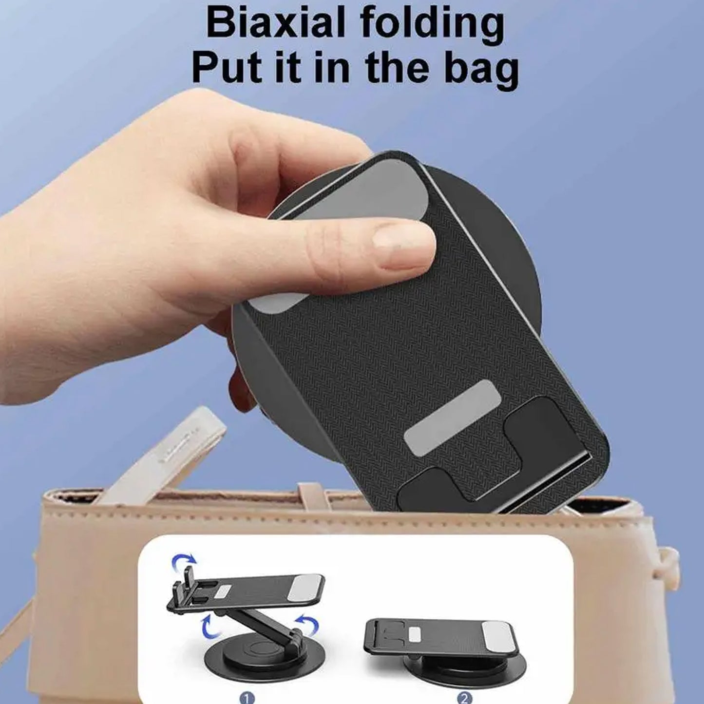 Mobile Holder Rotating Foldable Stand Height Angle Adjustable Phone Holder Stand Portable Mobile Stand For Desk With All Mobile Phones (1 Pc) - Happy Price - Image 6