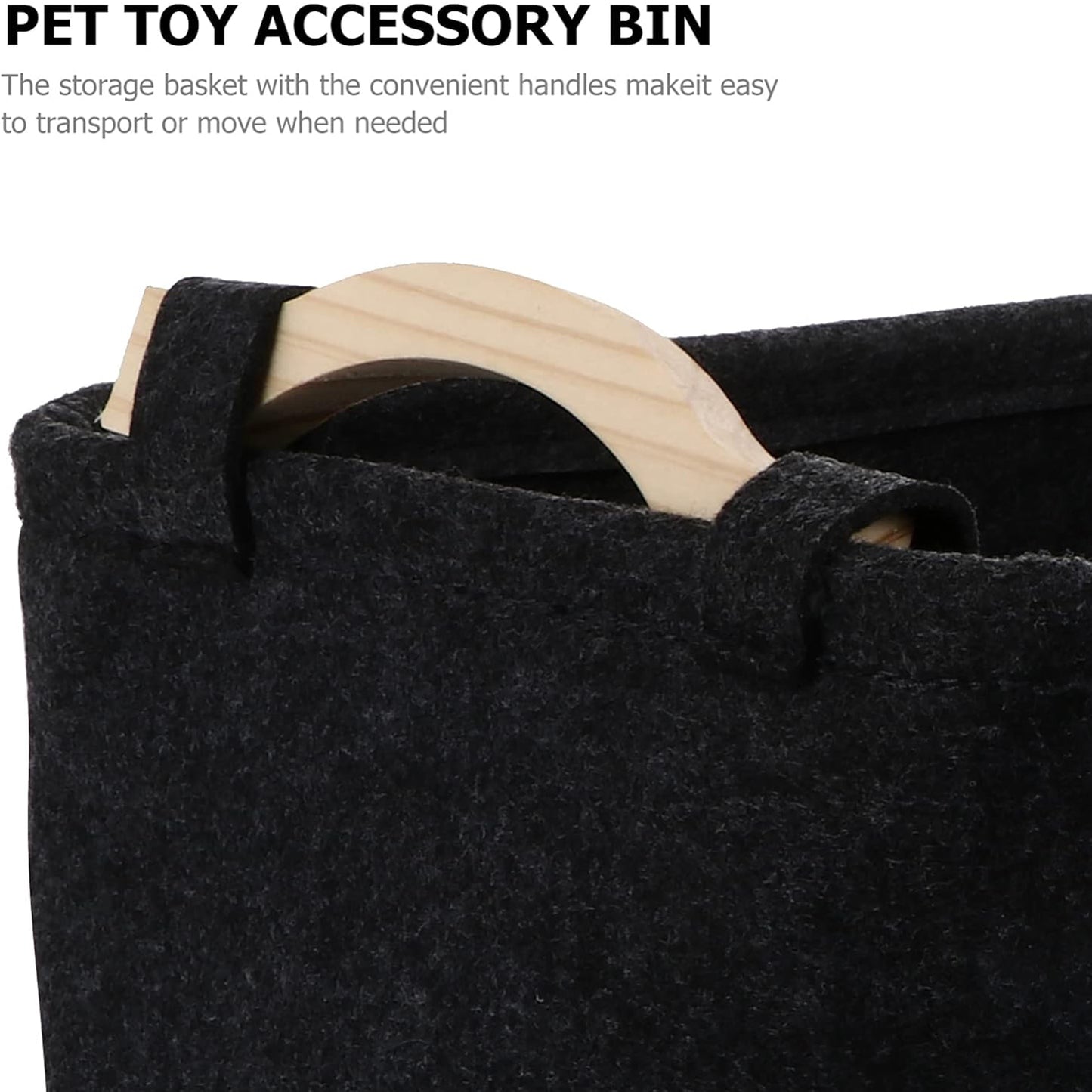 Felt Pet Toy Storage Basket Organizer - 39x29x17 cm, 1 Pc - Happy Price - Image 3