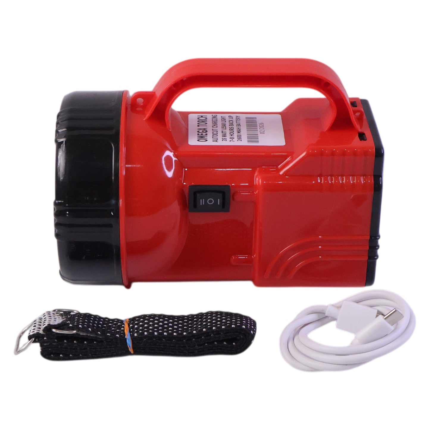 35W Rechargeable LED Emergency Torch Light with Long Range Beam - 1 Pc - Great Price - Image 3