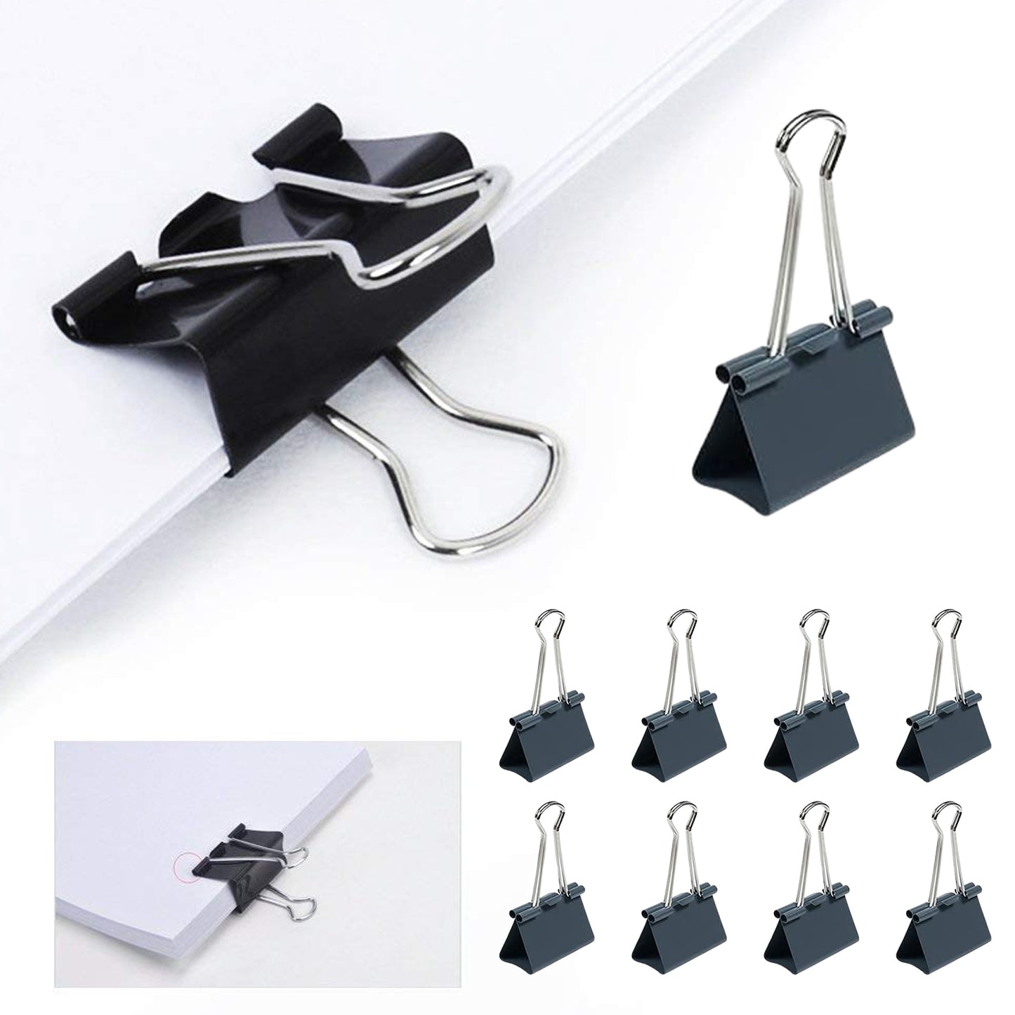 Paper Holding Binder Clips Paper Clips (8 Pcs Set Mix Color) - Happy Price - Image 3