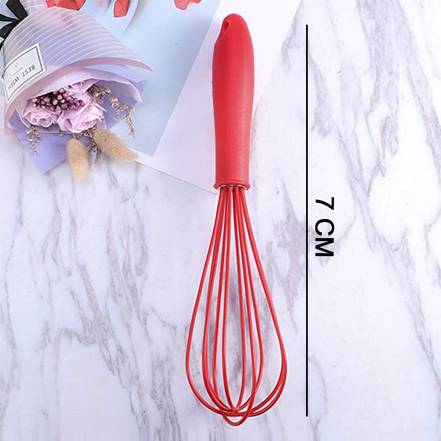 Manual Whisk Mixer Silicone Whisk Cream Whisk Flour Mixer Rotary Egg Mixer Kitchen Baking Tool. - Happy Price - Image 4