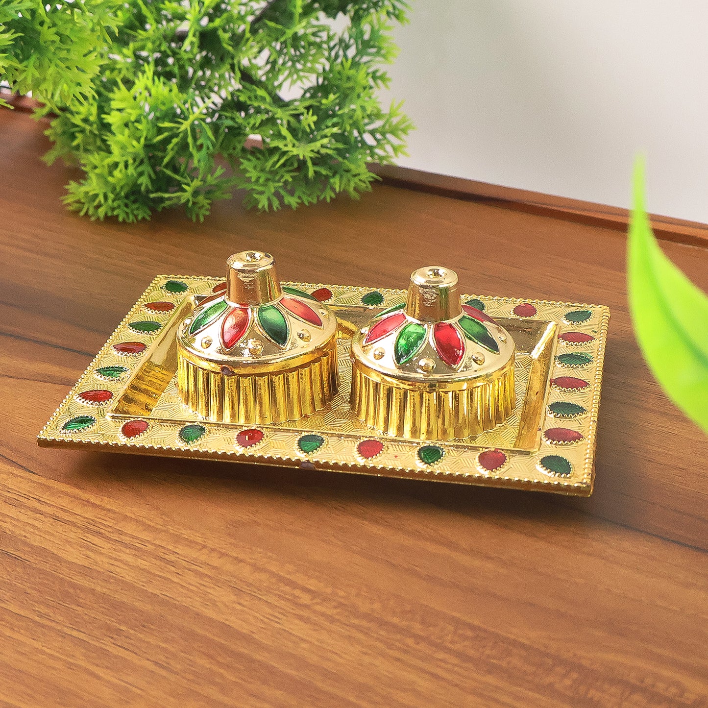 Rakasha Bandhan Special Puja Thali Kumkum Thali Holder Pooja Return Gift Indian Housewarming Gifts Brotherbhaibhabhisisterfamily Rakhi For Rakshabandhan - Happy Price - Image 4