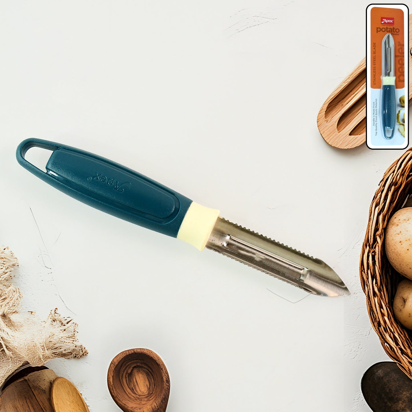Apex Stainless Steel Blade Potato Peeler (1 Pc) - Happy Price - Image 6