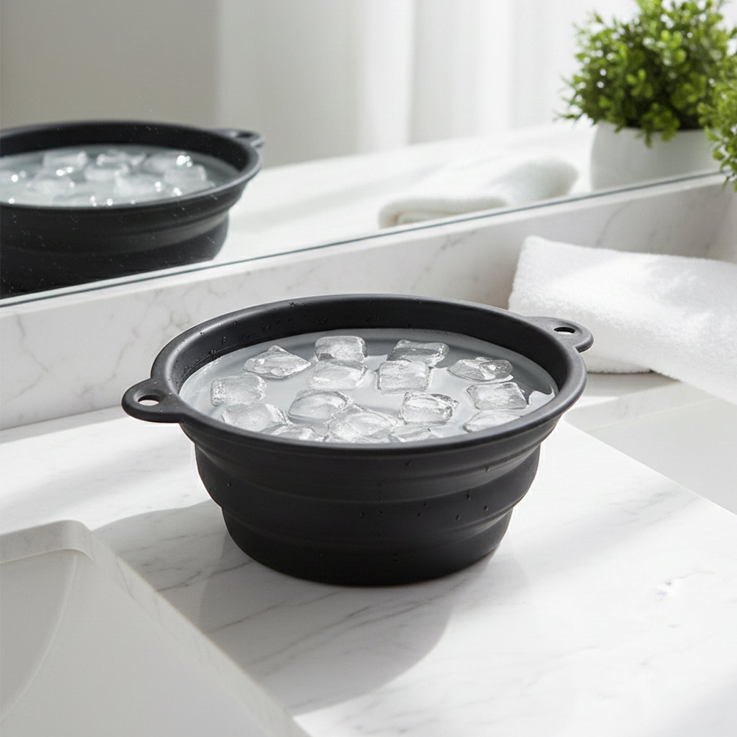 Foldable Silicone Ice Bath Bowl for Face Care (1 Pc) - Happy Price - Image 7