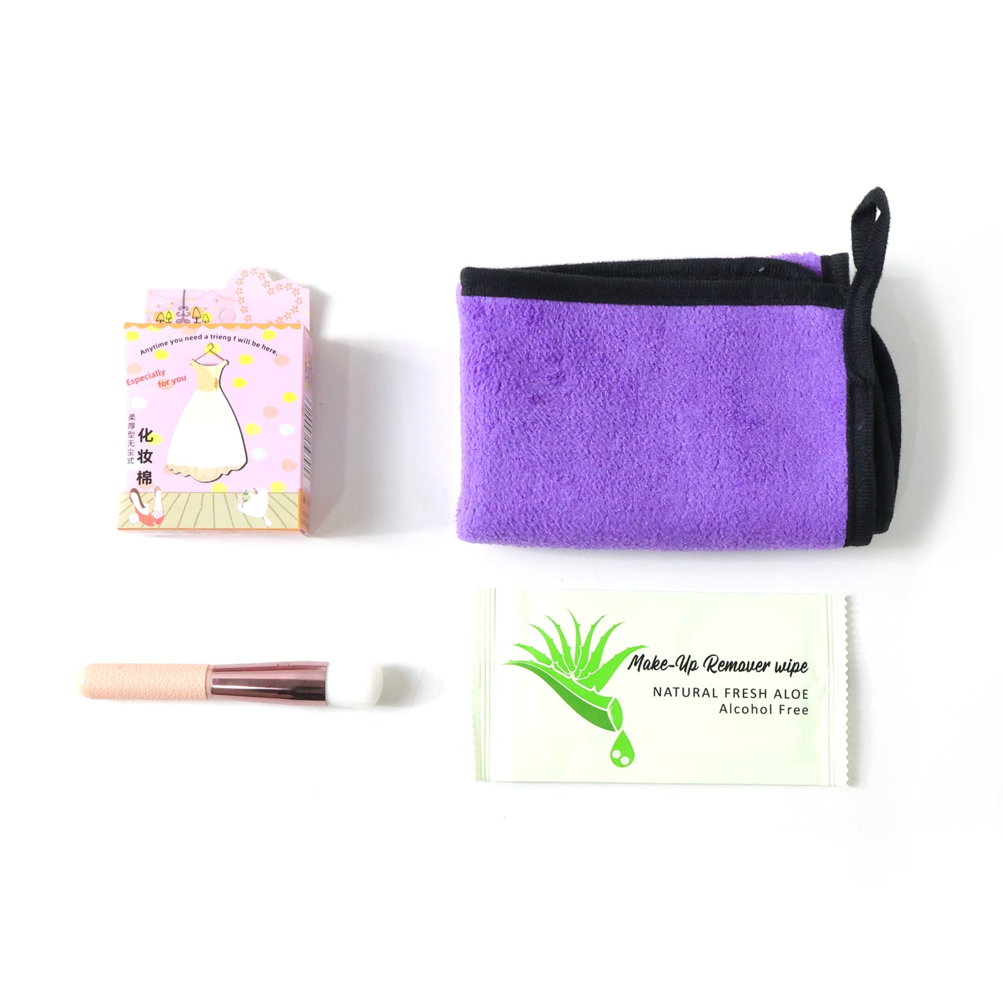4-in-1 Personal Care Beauty Kit with Makeup Remover, Cleanser, Brush & Pouch - Happy Price - Image 4