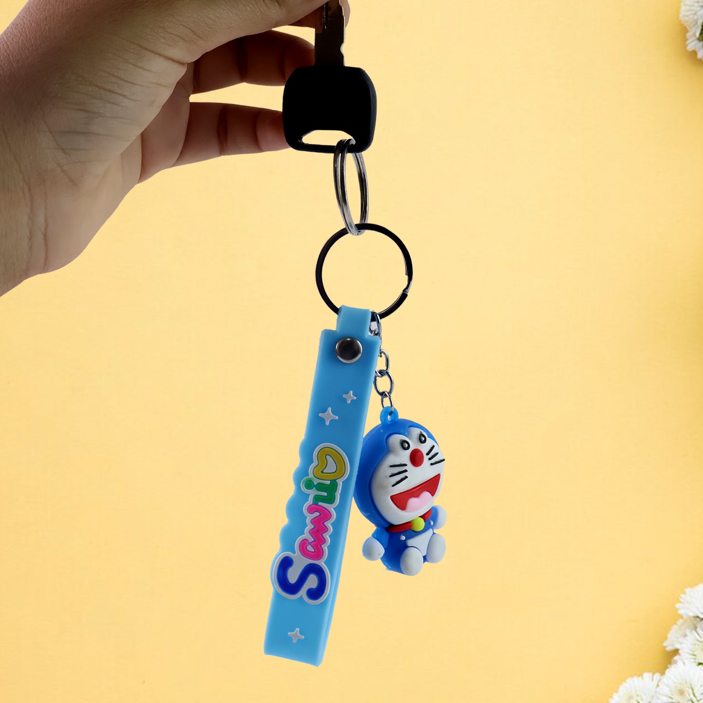 Cute Cartoon Silicone 3d Key Chain With Metal Hook Strap (Pack Of 1) - Happy Price - Image 4