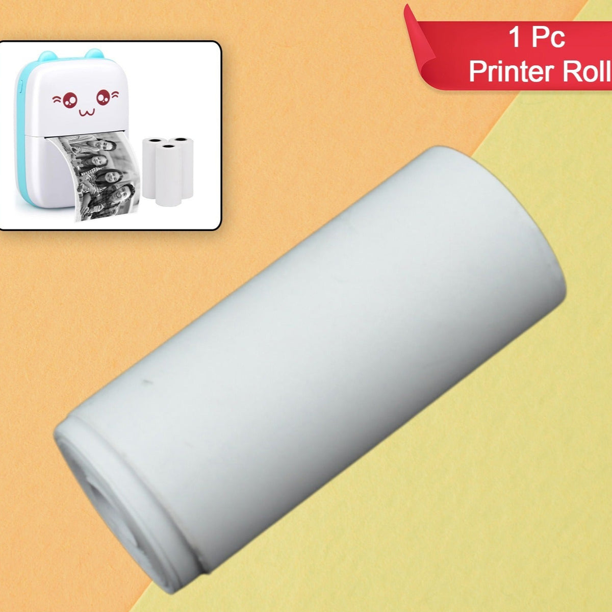 Small Thermal Printer Paper Printing Paper Roll Aging Resistant Fast Color Rendering Portable Clear Printing For Travel (1 Pc Printing Paper Roll ) - Happy Price - Image 1
