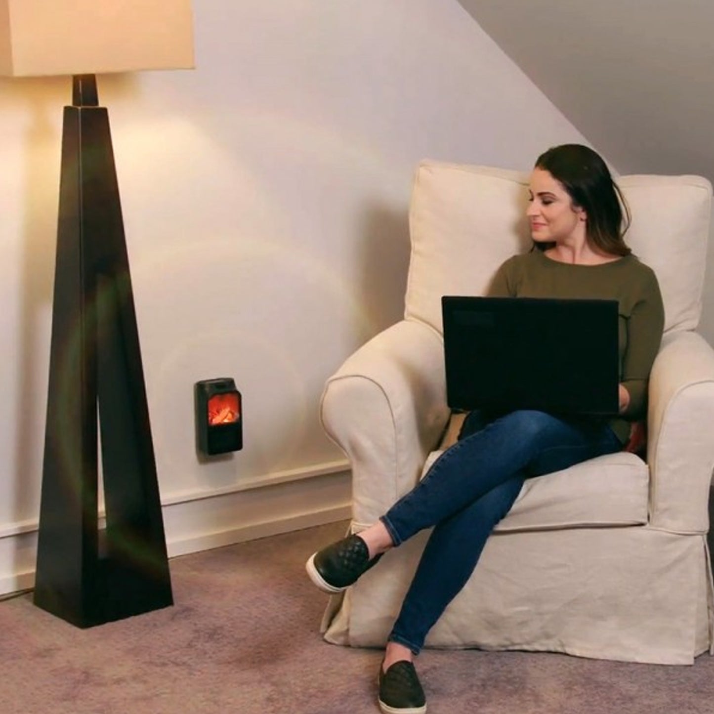 Portable Electric Fireplace Lamp Led Flame Heater (900w 1 Pc) - Happy Price - Image 6