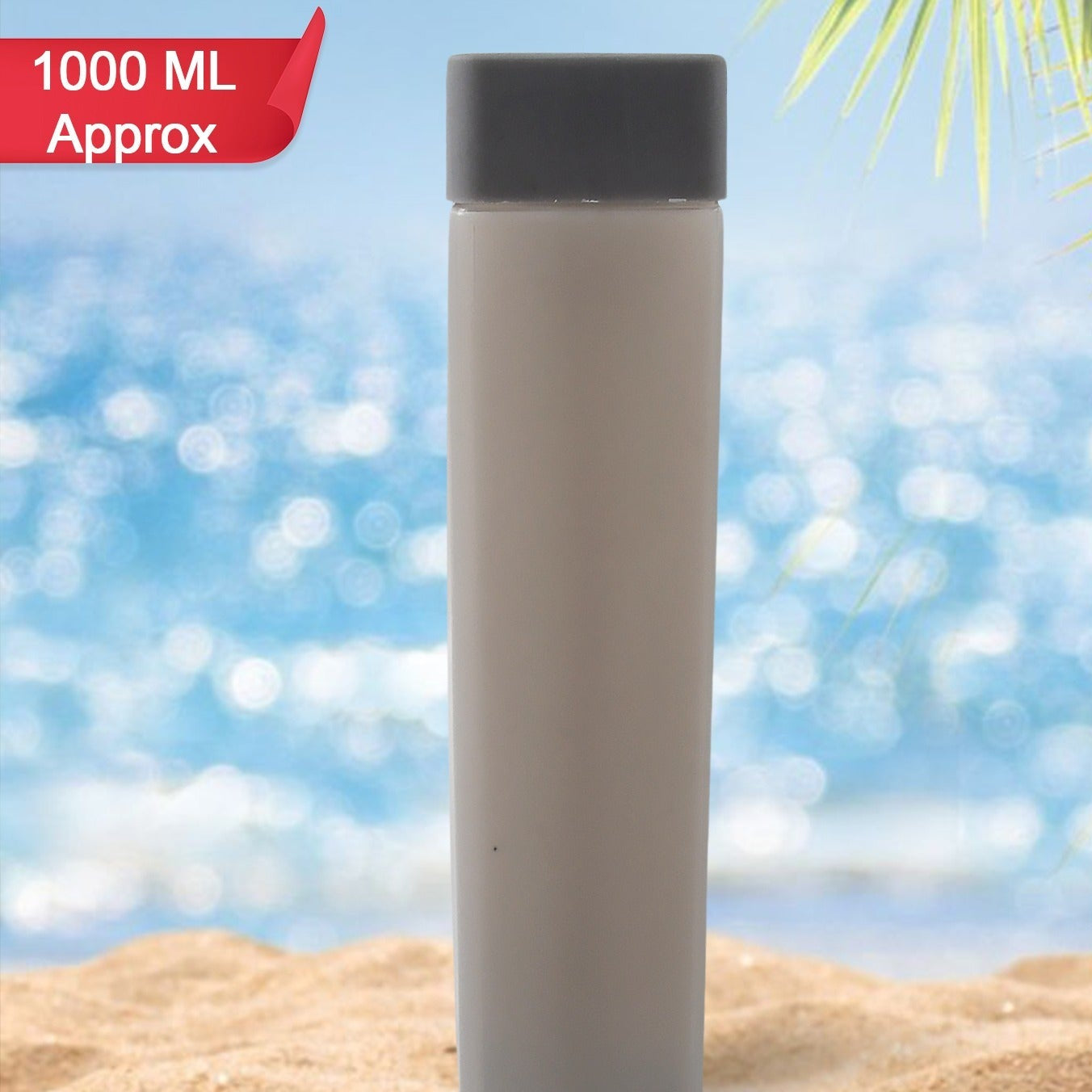 12981 Large Capacity Plastic Water Bottle Office Bottle Gym Bottle Home Kitchen Leakproof And Bpa Free Drinks Bottle Square Water Drink Juice Bottle Wide-mouth Bpa Free Leak-free Lightweight (1 Pc Mix Color 1000 Ml Approx) - Happy Price - Image 1