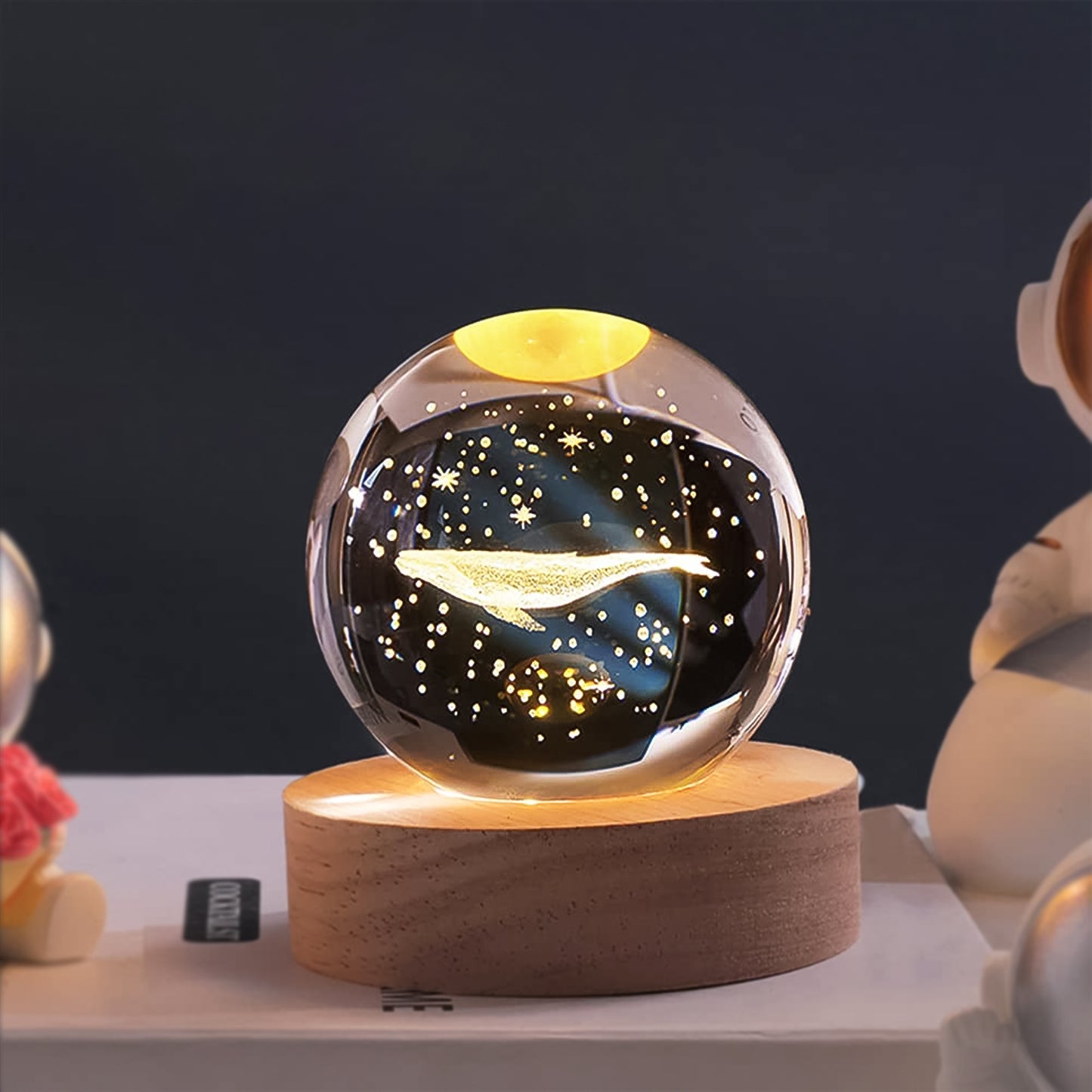 Fish 3d Crystal Ball Lamps With Base (1 Pc) - Happy Price - Image 7