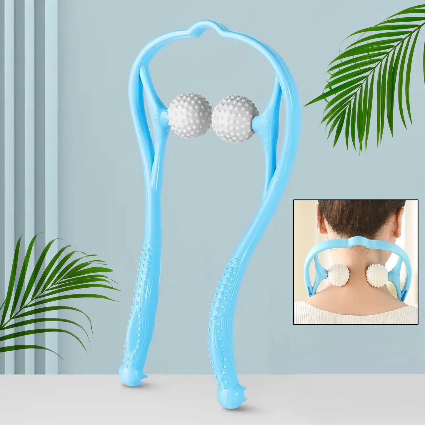Home Spa Relaxation Kit: Neck Roller, Scrub Brush, Eye Mask & Socks - Happy Price - Image 1