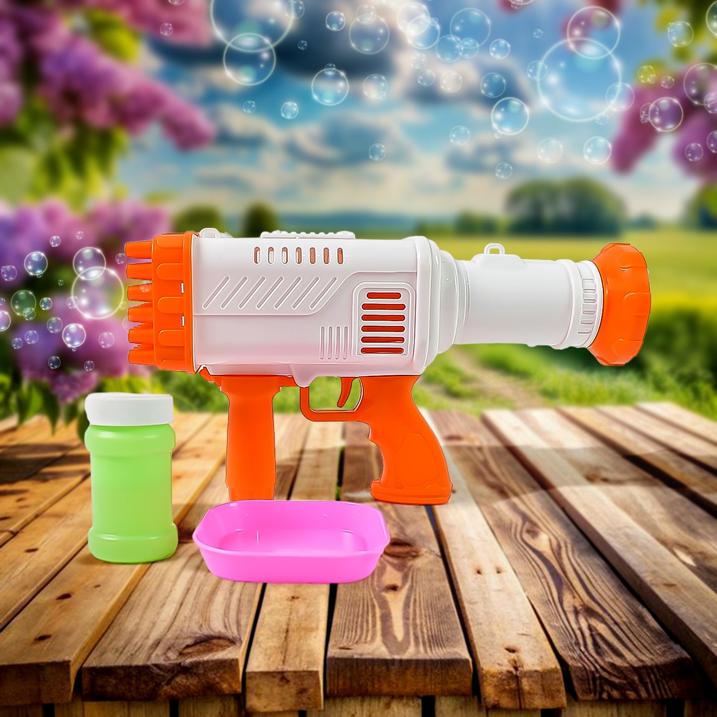 36 Holes Big Rechargeable Powerful Machine Bubble Gun Toys (1 Set) - Happy Price - Image 2