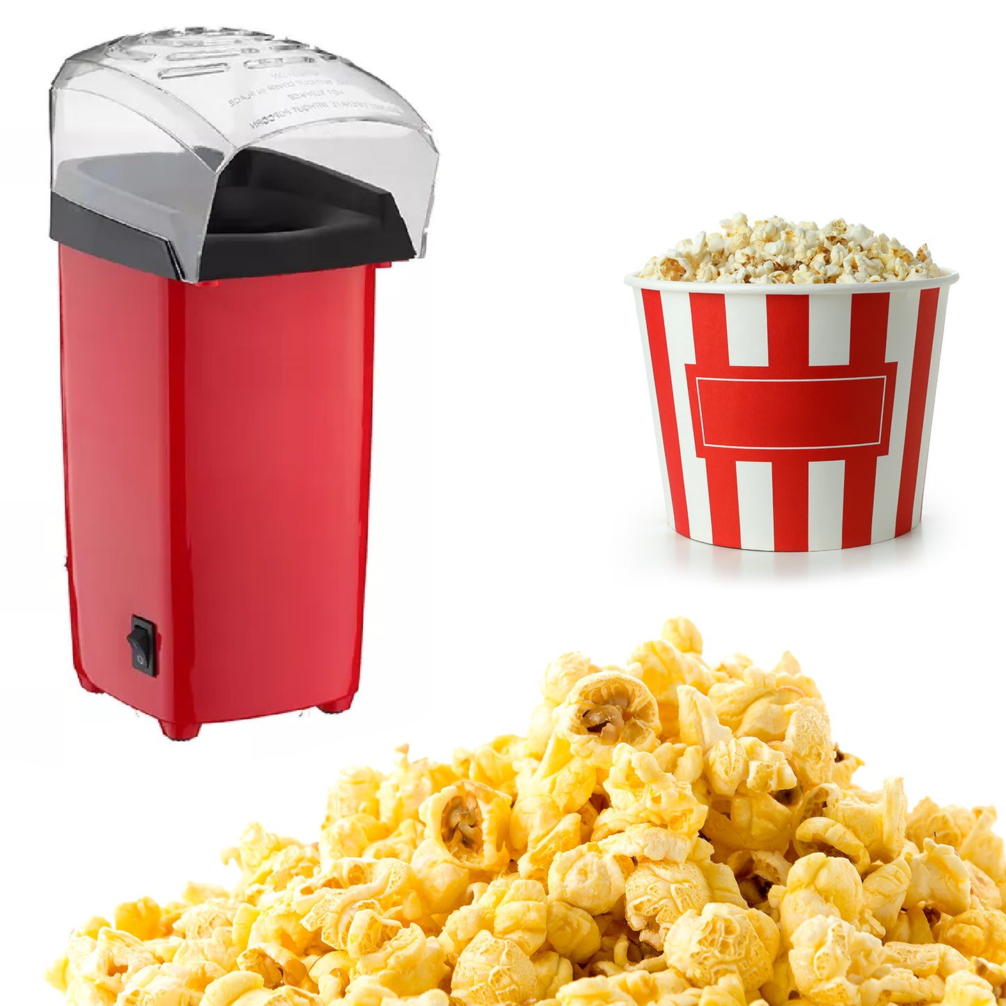Electric Hot Air Popcorn Maker Machine for Home Use - Happy Price - Image 5