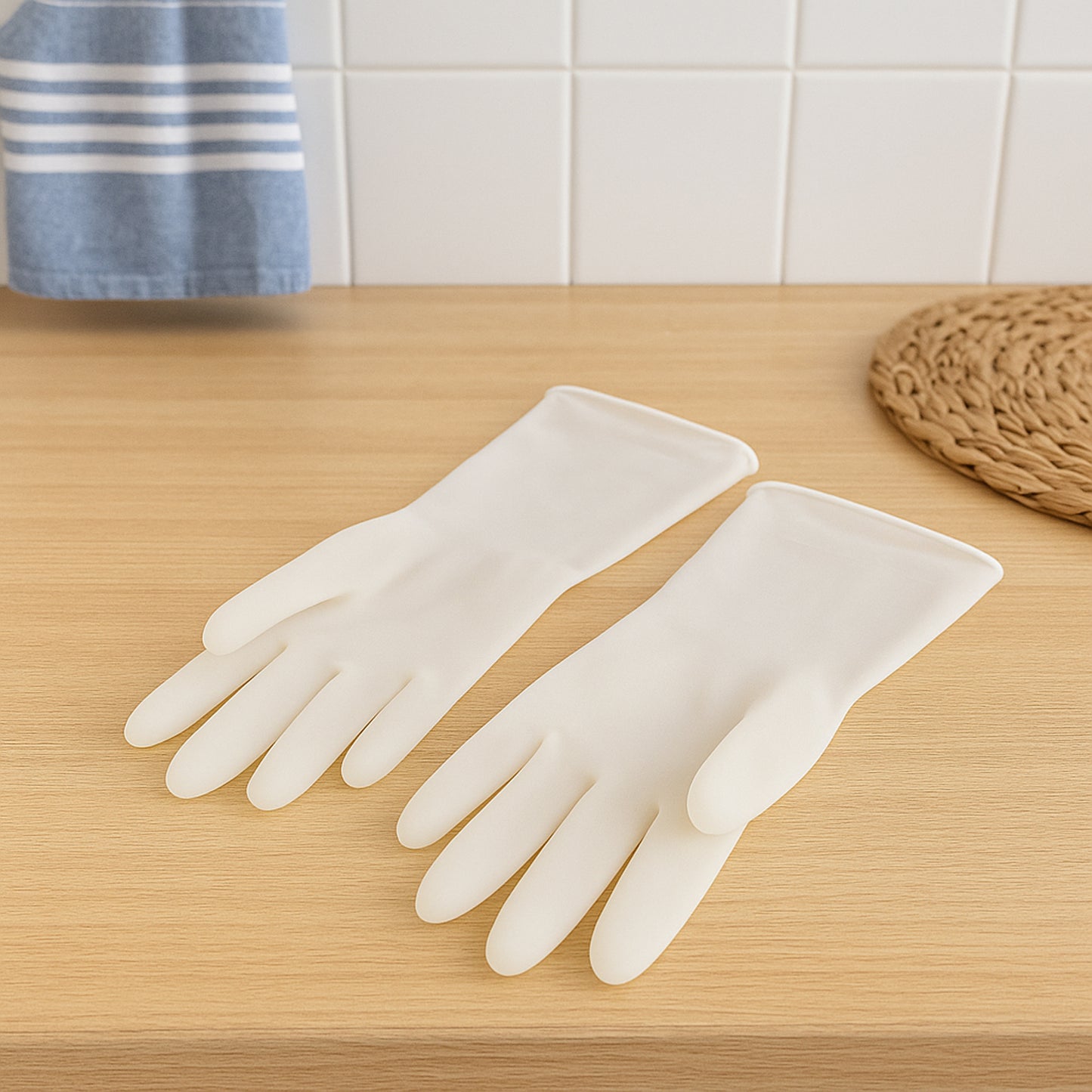 Medium Reusable Household Cleaning Gloves - 2 Pair Set - Happy Price - Image 6