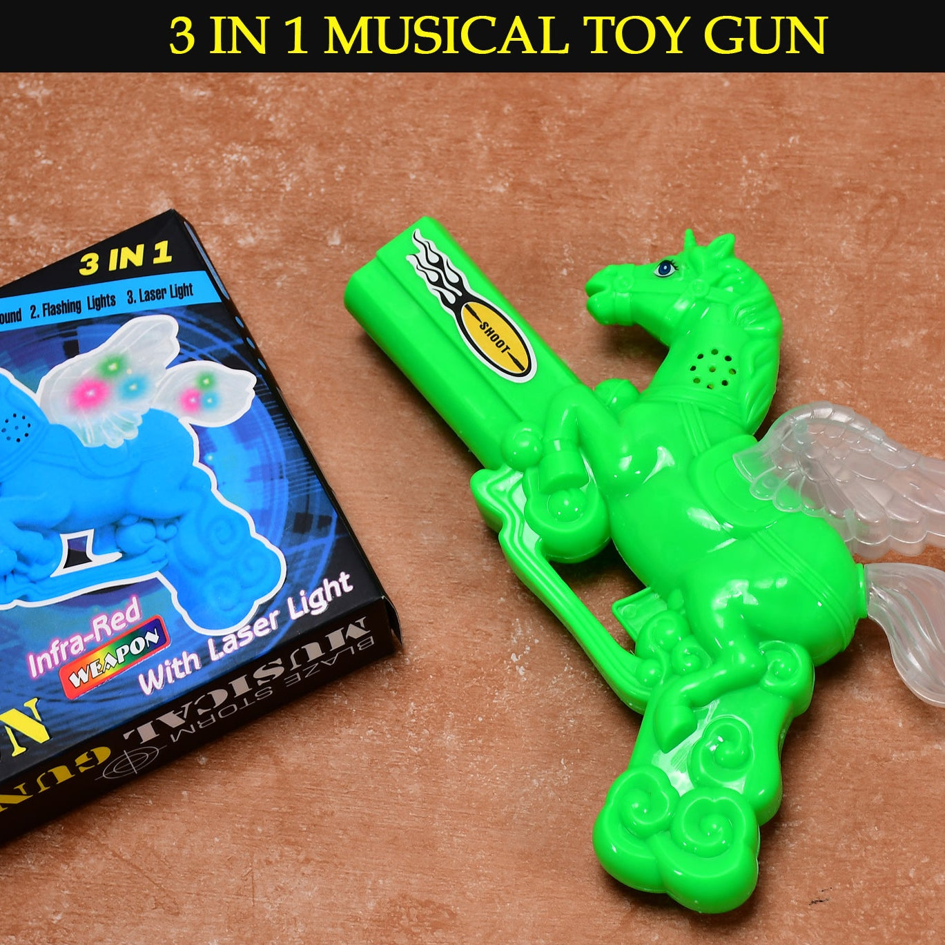 Musical Laser Light Effect Gun For Kids - Happy Price - Image 1