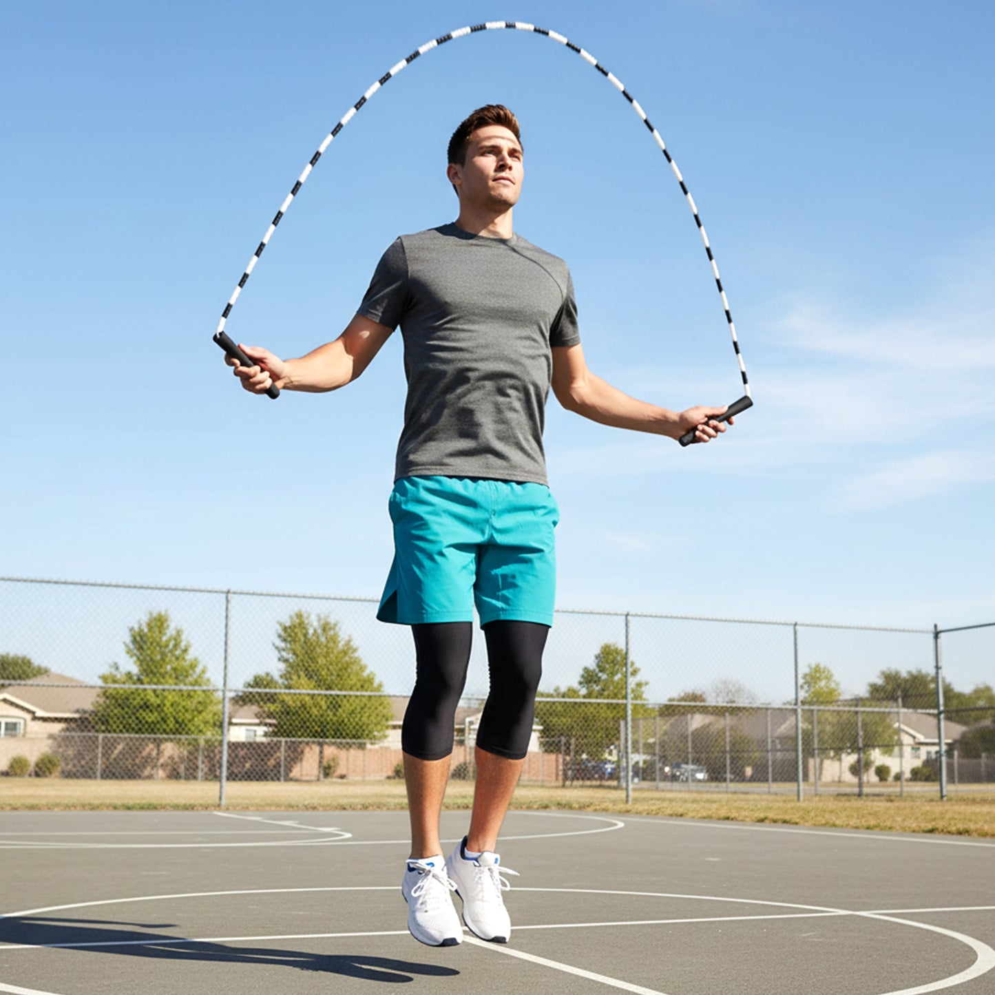 Adjustable Beaded Skipping Rope for Fitness - 1 Set - Happy Price - Image 5