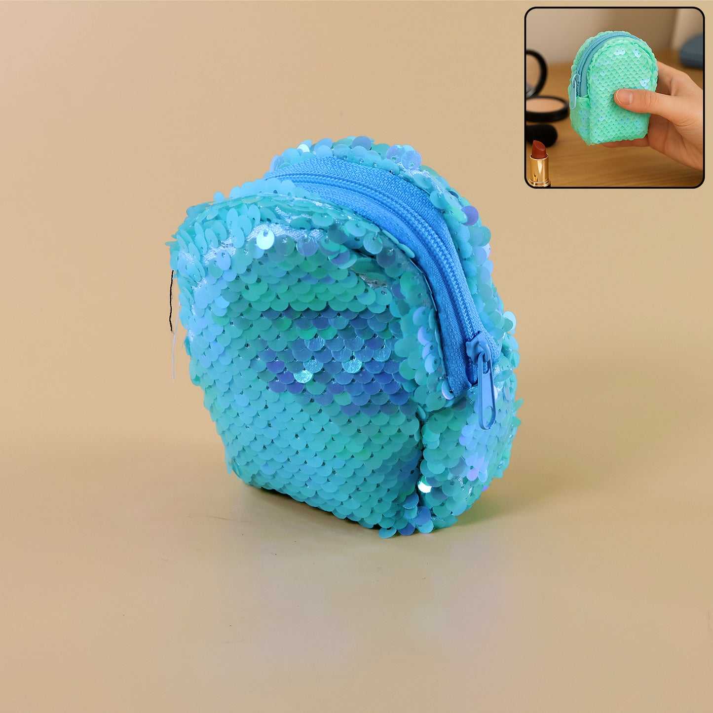 Sparkly Sequin Zipper Pouch - 1 Pc - Happy Price - Image 7