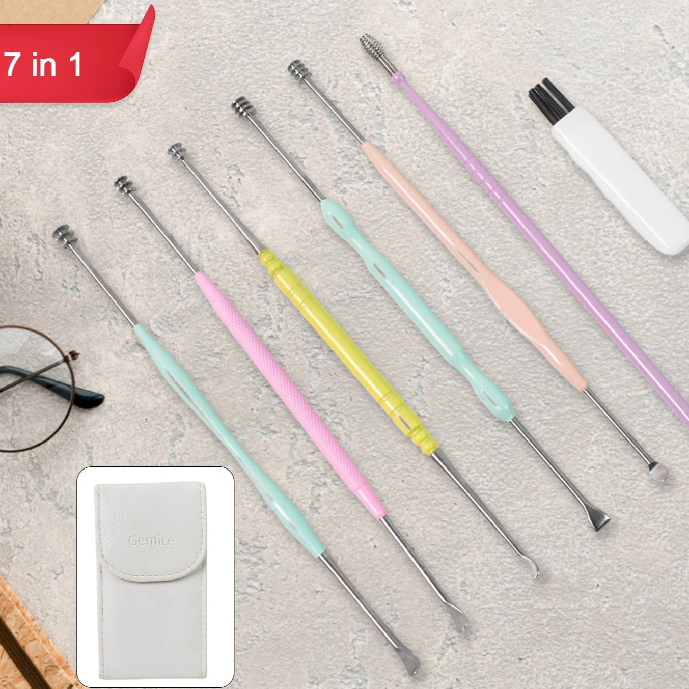 7 Pcs Earwax Removal Kit Ear Cleansing Tool Set - Happy Price - Image 1