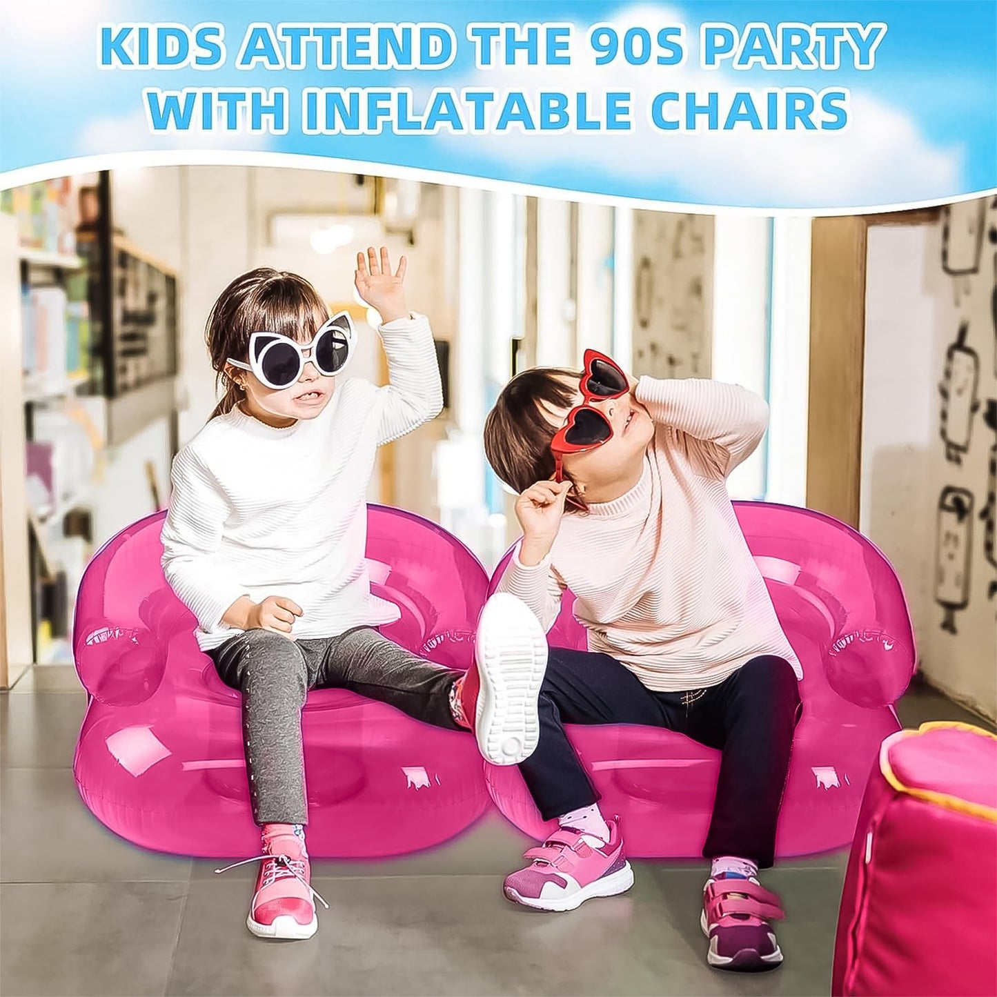 Inflatable Sofa Chair For Boys And Girls Suitable For Camping (28 Inch Approx 1 Set) - Happy Price - Image 6