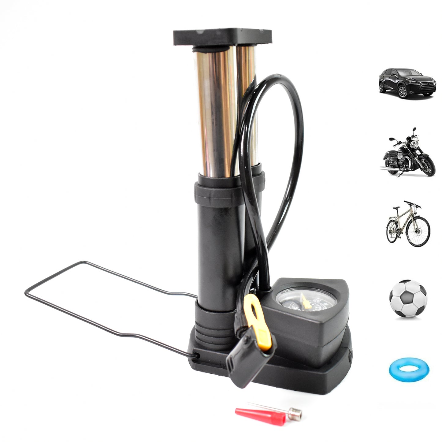Foot Portable High Pressure Double-cylinder Air Pump (1 Pc) - Happy Price - Image 4