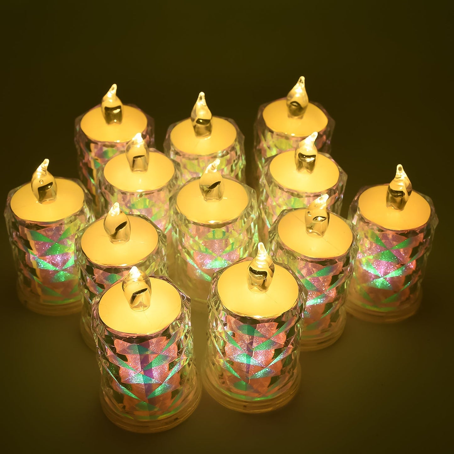 Festive Lighting For Any Occasion 12 Pack Led Tealight Candles - Happy Price - Image 2