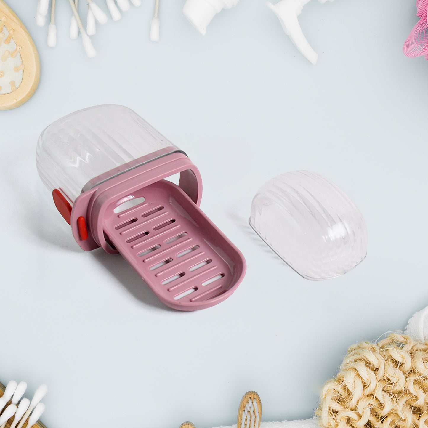 Multipurpose Plastic Soap Dish With Transparent Dust-proof Lid Sabudani (1 Pc) - Happy Price - Image 6