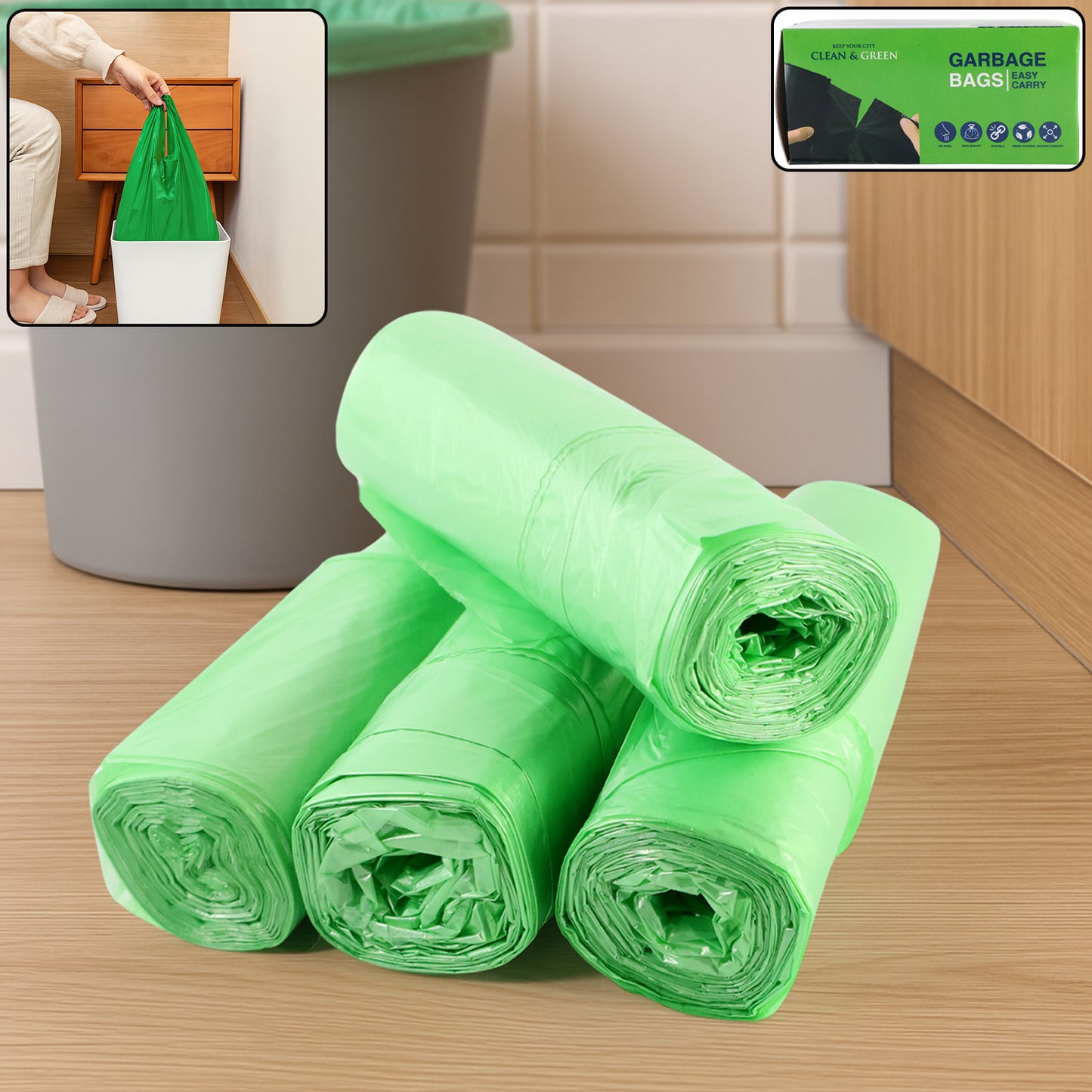 Heavy Duty Garbage Bags - 55 x 40 cm, 4 Rolls - Happy Price - Image 7