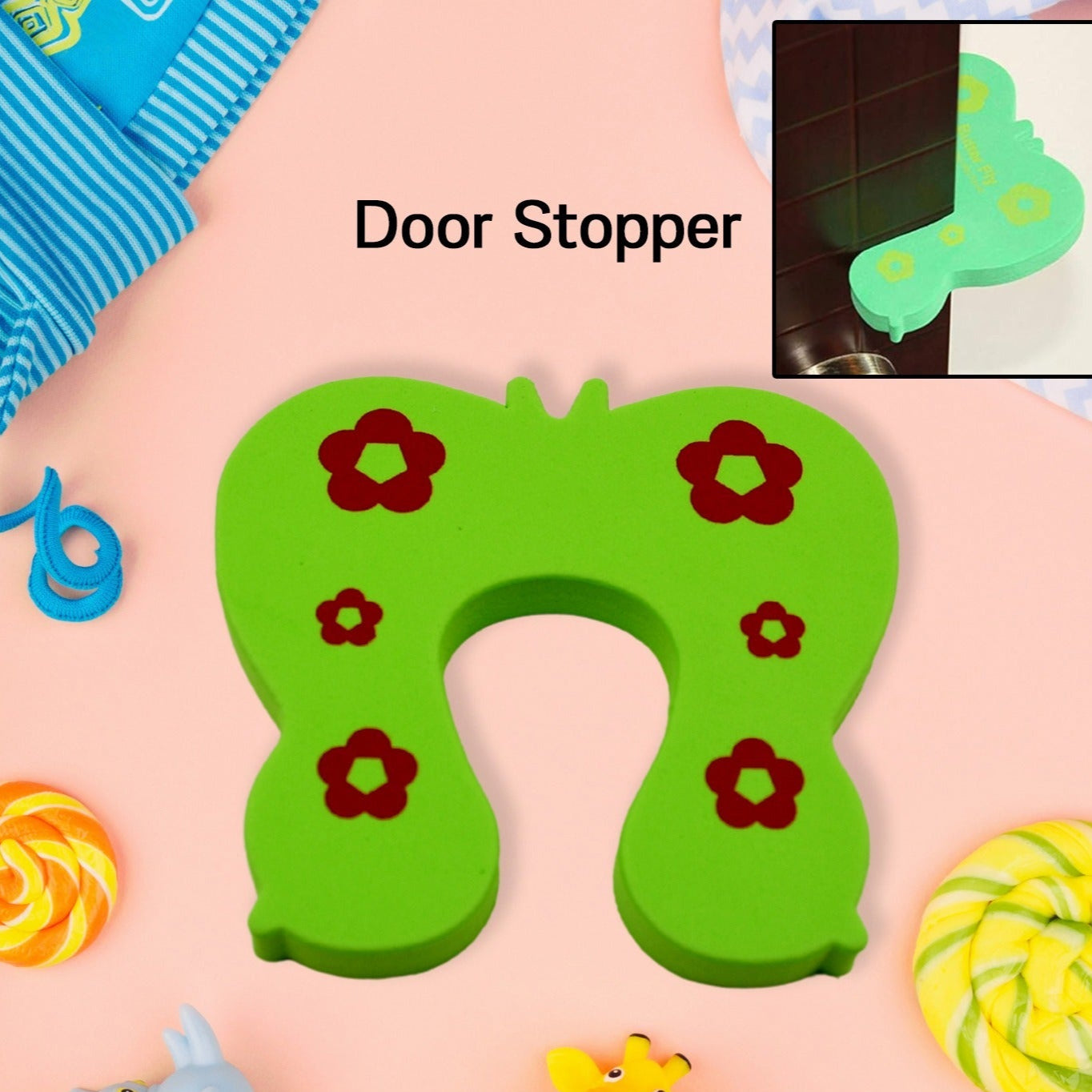 Child Safety Protection Baby Safety Cute Animal Security Card Door Stopper (1pc ) - Happy Price - Image 1