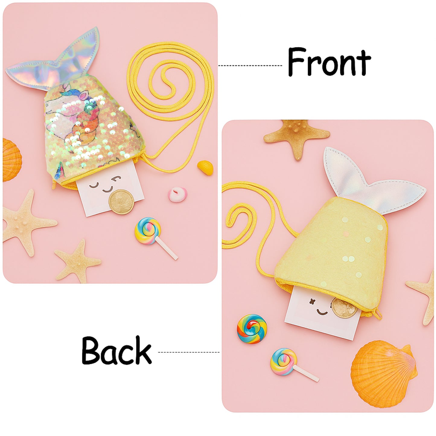 Mermaid Tail Kids Sling Bag - 1 Pc - Happy Price - Image 3