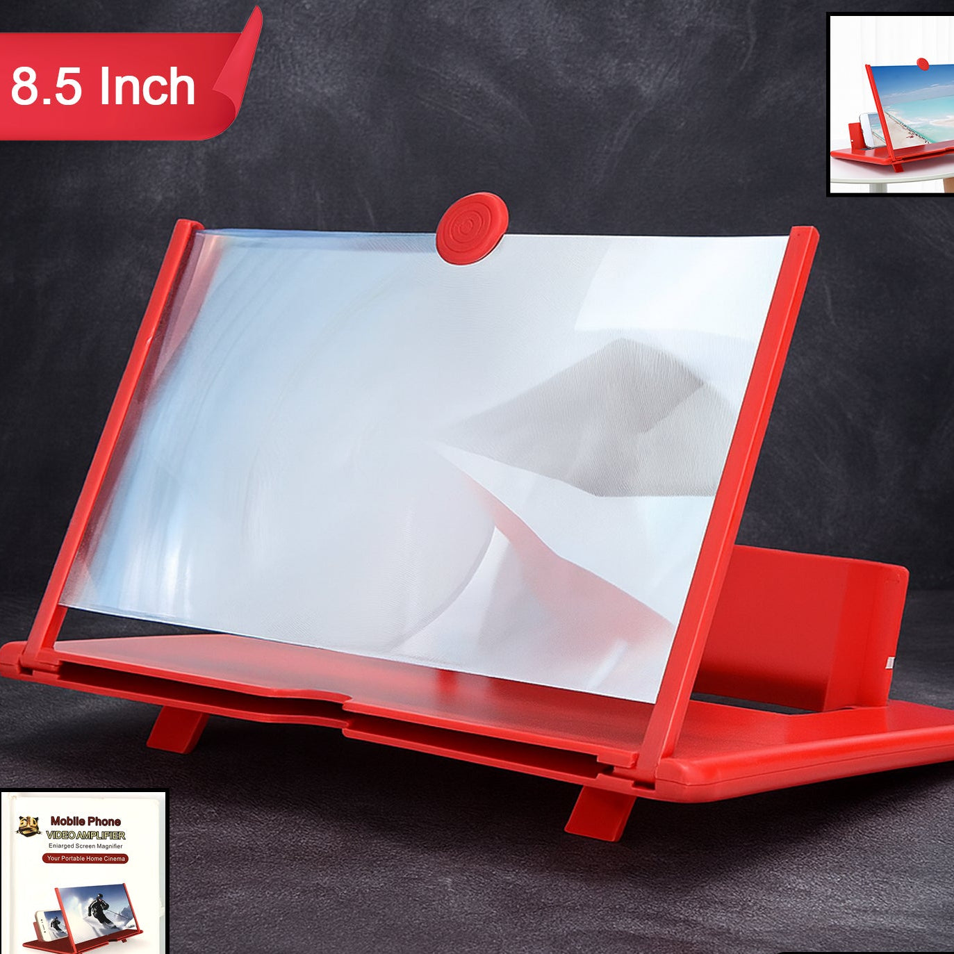 8.5 Inch Mobile Screen Magnifier with Stand - Portable HD Phone Amplifier - Happy Price - Image 1